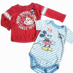 Disney 18m Vintage Tees Bodysuit Mickey Mouse